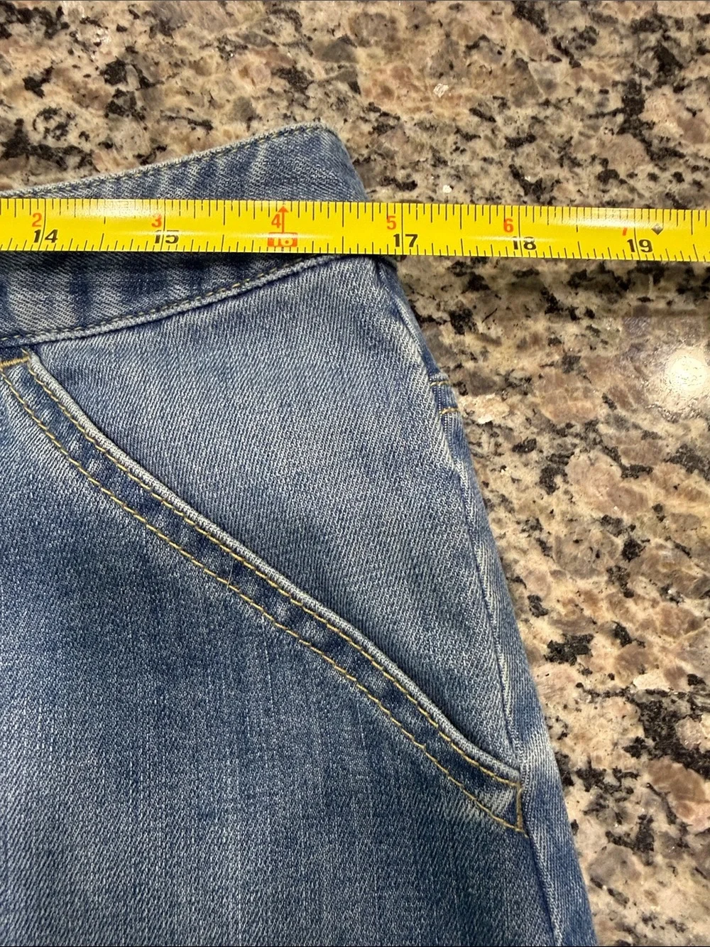 Talbots Light Blue Denim Skirt with Front Pockets